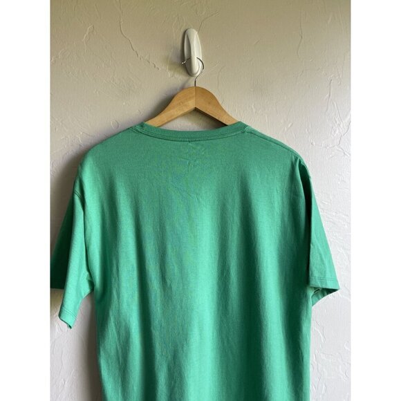 Champion Green Graphic Logo T-Shirt Crewneck Short Sleeve Medium - Picture 7 of 10